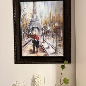 Rainy paris artwork framed